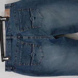 Duplex By Tyte Jeans Women Size 14 Capri Blue Embroidered Logo Streetwea…